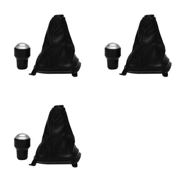 3X 5 Speed Gear Shift Knob Leather Boot for   2004 2005 2006 2007 2008 2009