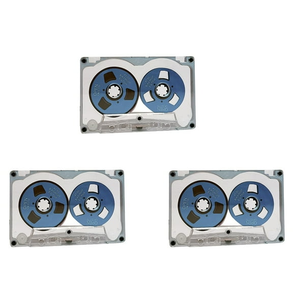 3X 55 Minute Blank Tape Disk Double-Sided Metal Small Open Disk Blank Cassette Tape Tape Disk, D,3Box x Blank Tape Disk