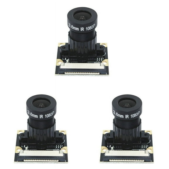 3X 5MP OV5647 Camera Module Non-Night Vision Version for  75 Degree 3.6mm Adjustable Focus 1080P HD Webcam