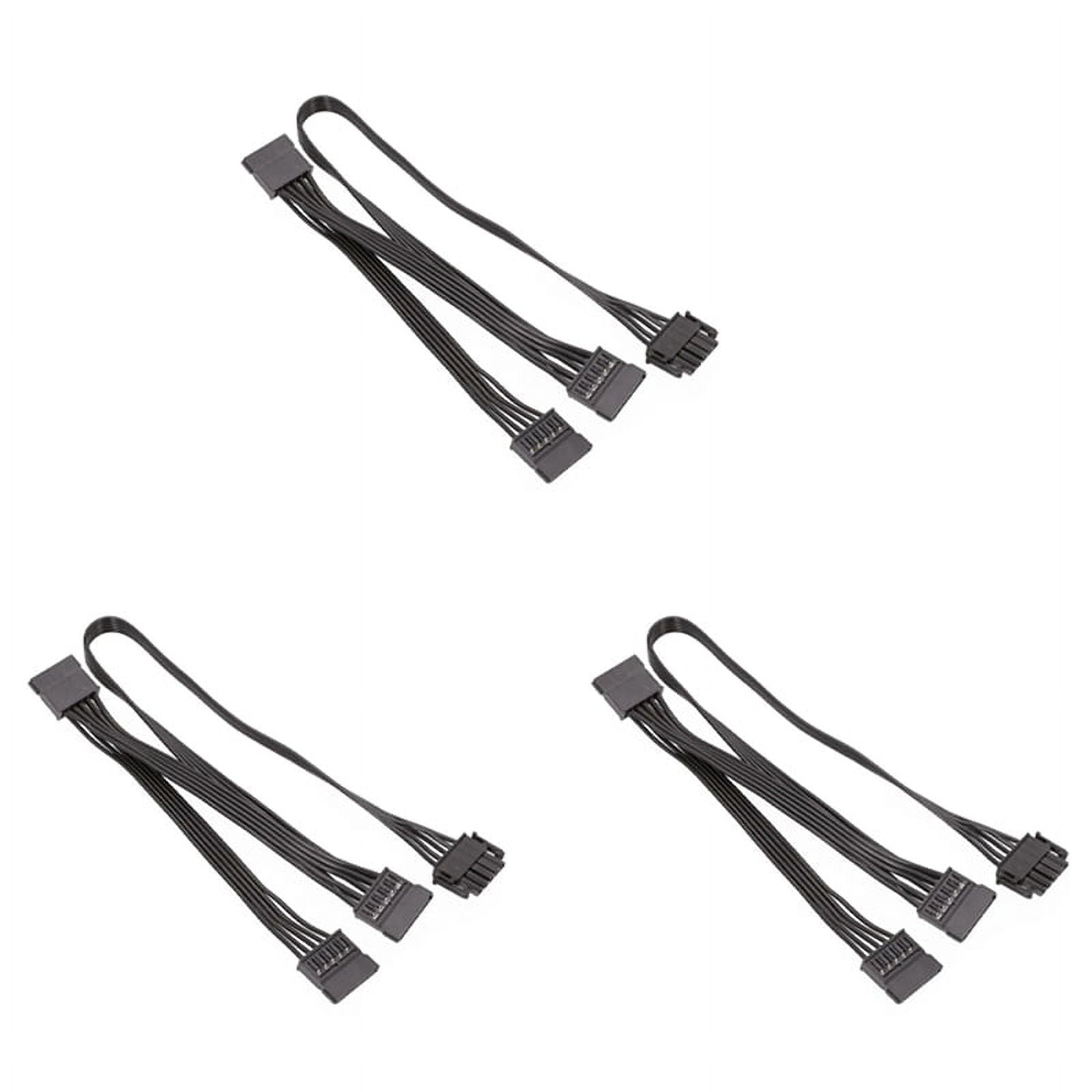3X 5Pin to 3 Port SATA Peripheral Power Supply Cable for Modular PSU