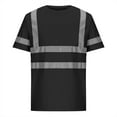thumbnail image 1 of 3X-5X Plus Size Work T Shirts for Men Big & Tall Short Sleeve Tees Tops Mens Reflective Color Block Pullover Breathable Crewneck Tshirts Shirt, 1 of 4