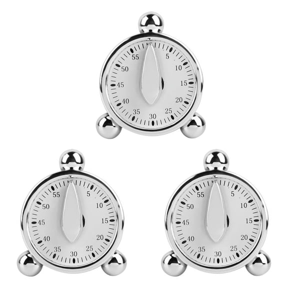 3X 60 Minutes Kitchen Mechanical Cooking Reminders Alarm Clock for Kitchen Office Countdown