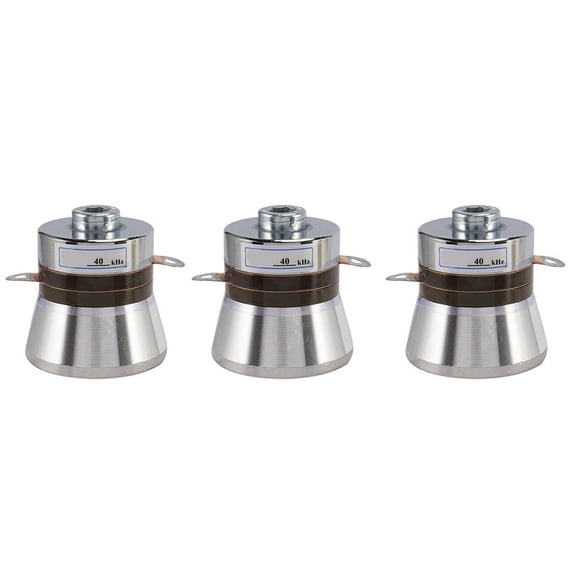 3X 60W 40KHz High Conversion Efficiency Ultrasonic Piezoelectric Transducer Cleaner High Performance Acoustic Components,3 x Transducer,Gray &Silver