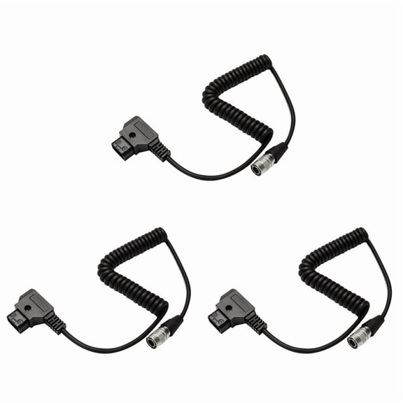 3X 688 633 Zoom F8 Power Cable DTAP to Hirose 4 Pin Male Plug Spring Power Wire,3 x Power Supply Cable,Black