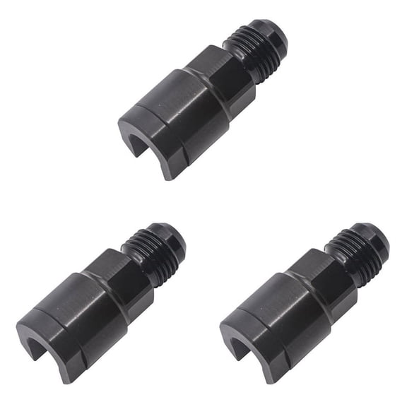 3X 6AN to 3/8 Quick Disconnect Female EFI Adapter Fitting Aluminum AN6 Male Flare to 3/8In Line Pipe Connectors