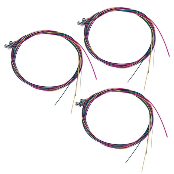 3X 6Pcs/Set Acoustic Guitar String Replacement Steel for Musical Instruments Electric Bass Accessory