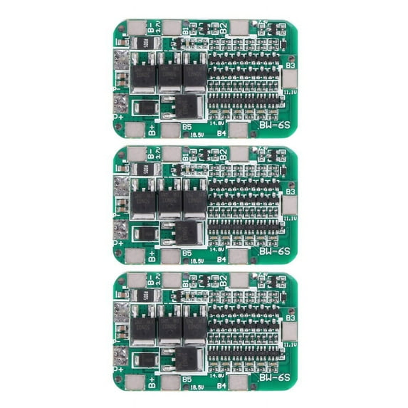 3X 6S 15A 24V PCB Charger Protection Board for 6 18650 Li-Ion Lithium Battery Cell Module DIY Kit