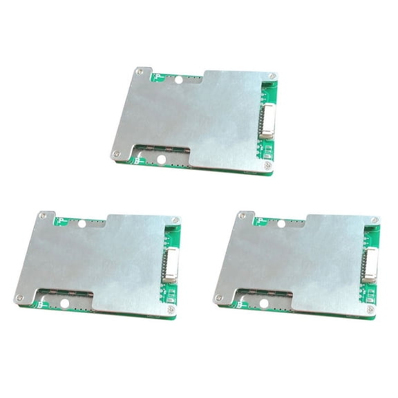 3X 6S 24V 50A Lithium Battery Protection Board with Power Battery Balance/Enhance PCB Protection Board,3 x Protection Board 3 x cable,Silver&Green