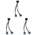 thumbnail image 1 of 3X 6in Splitter Cable Adapter - M/F (Power Cable),3 cable,black, 1 of 5