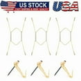 thumbnail image 1 of 3X 7-10”Stainless Steel Plate Hangers For Decorative Plates,Brass Hook With Nail, 1 of 2