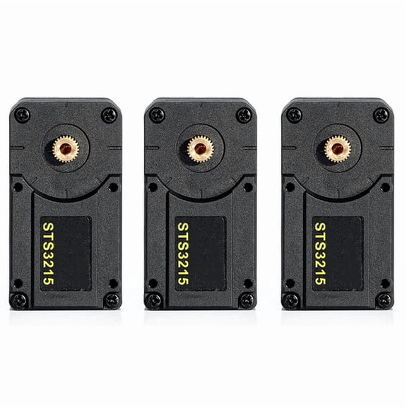 3X 7.4V STS3215 Servos for SO-ARM100 Robotic Arm 19KG High Torque Intelligent Bus Servo TTL with FE-URT-1,3 x motor with accessories 3 x Chinese and English instruction manual,Black