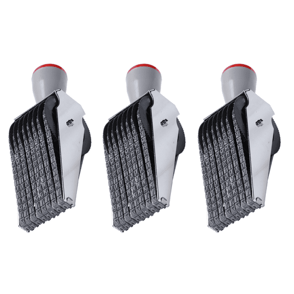 3X 8 Digit Alphabet English Letter Number Rolling Rubber Stamp Emboss DIY Scrapbooking Roller School Home Decor