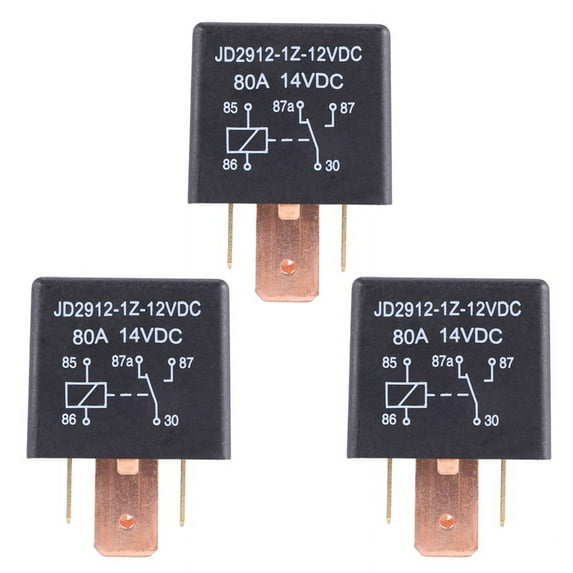 3X 80A DC 12V 5 Pin DIY Power Relay Car Truck Vehicle