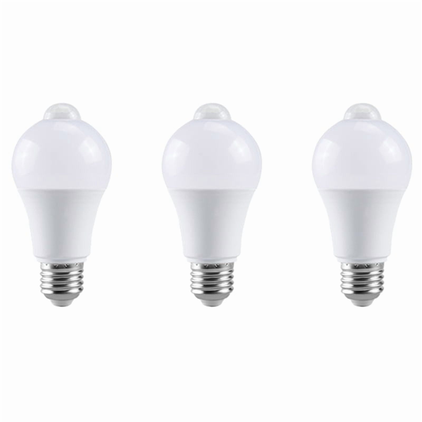 3X 85-265V E27 PIR Motion Sensor Lamp 12W Bulb with Motion Sensor Infrared Motion Detector Security Light Warm Light,3 x Motion Sensor Lamp,White