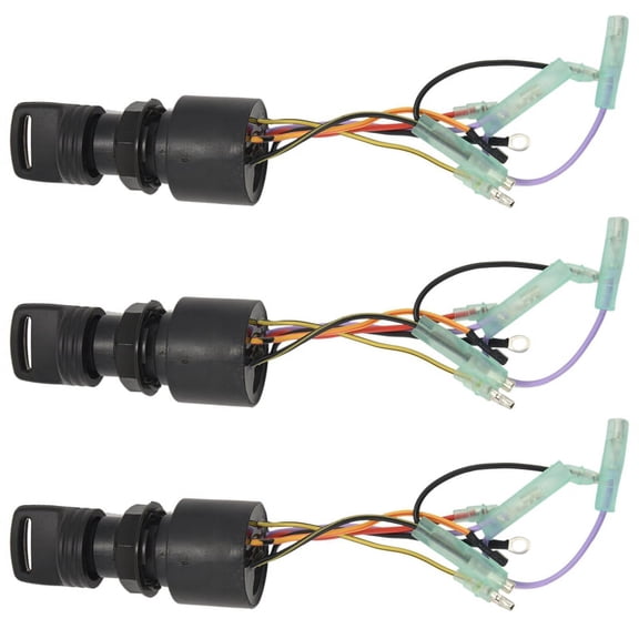 3X 87-17009A5 Boat Motor Ignition Key Switch for Mercury Outboard Motors 3 Position Off-Run-