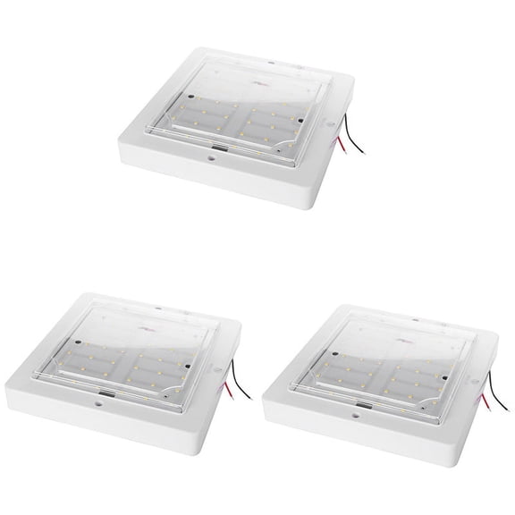 3X 9W 12V Car Caravan Rv Led Interior Roof Ceiling Interior Lamp Dome Light Warm Light,3x LED Roof Light,White