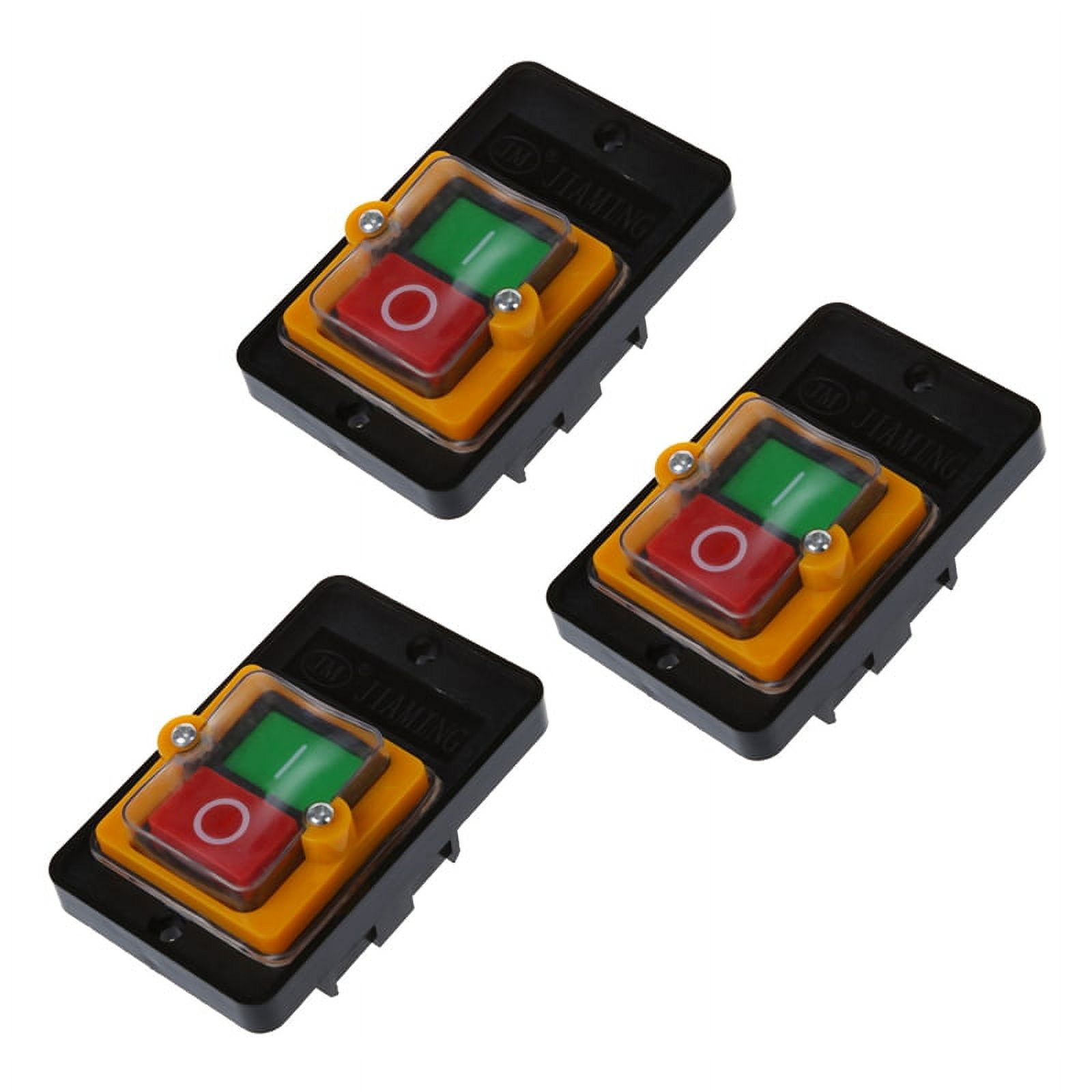 3X AC 220/380V ON/OFF Water Proof Push Button Switch -5,3 x Push Button ...