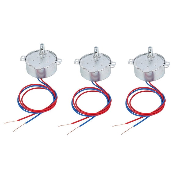 3X AC 220V-240V 4W 3RPM CCW/CW 20mm Thickness AC Synchronous Motor