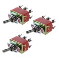 3X AC 250V 15A Latching 3 Way OnOffOn Single Pole Double Throw Toggle