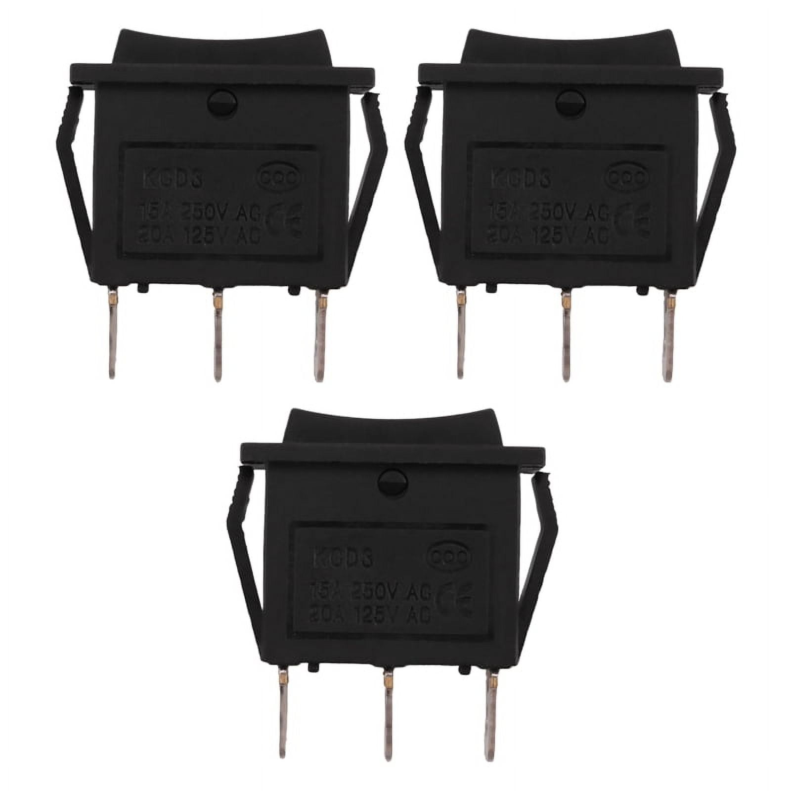 3X AC15A/250V 20A/125V 3 Pin SPDT ON-OFF-ON 3 Position Snap Rocker ...