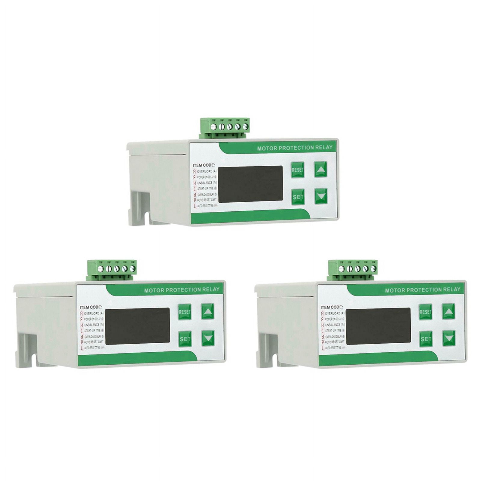 3X AC220V 299A LED Overload Phase Loss Motor Protection Relay Digital