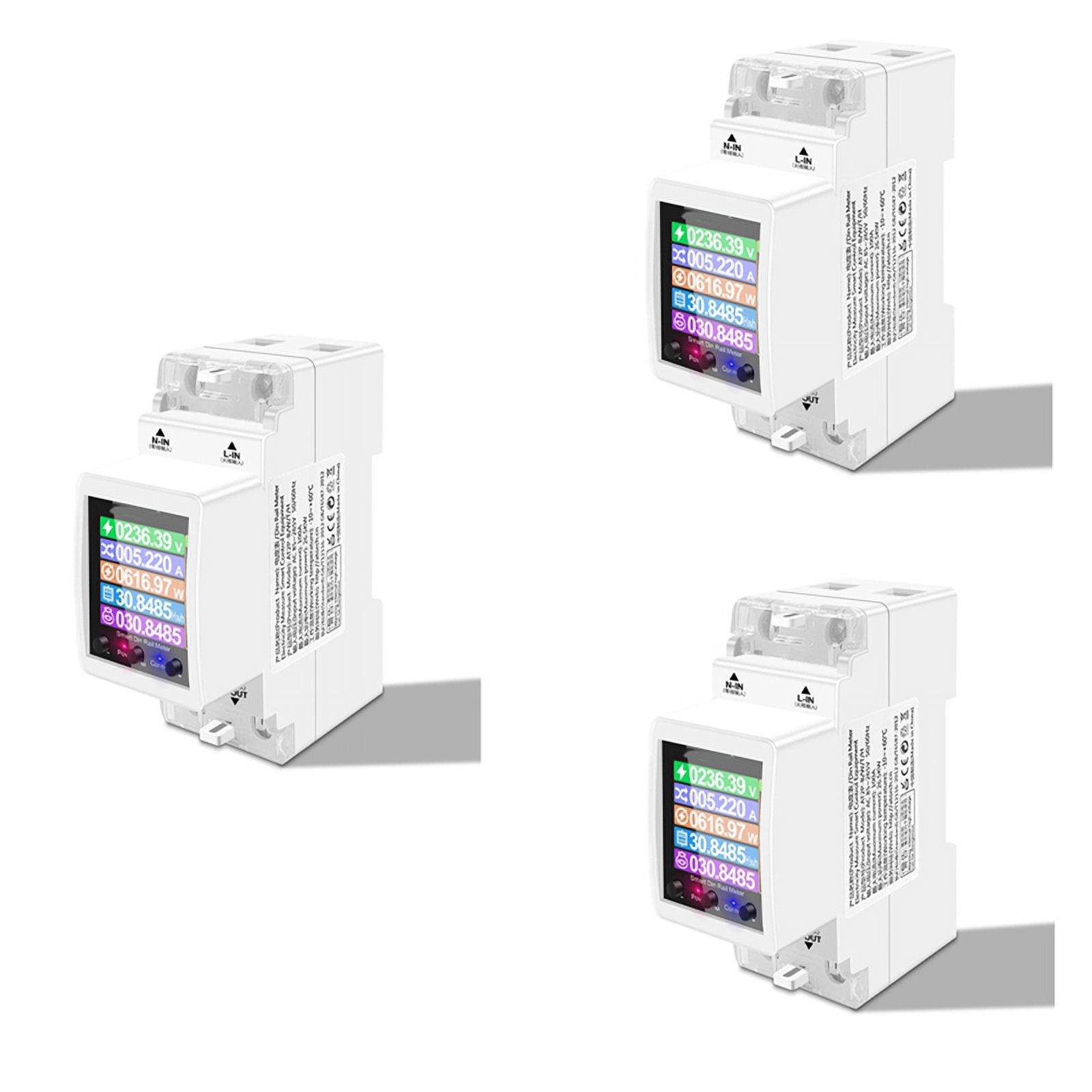 3X AT2PW 100A Tuya WIFI Din Rail Energy Meter Smart Switch Remote ...