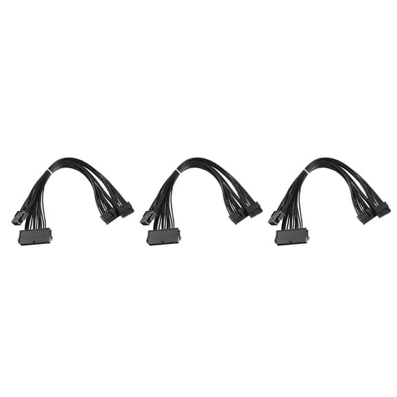 3X ATX 24Pin to 18Pin Adapter Converter Power Cable and 8Pin to 12Pin ATX Adapter Power Cable for Z440 Z640,Black