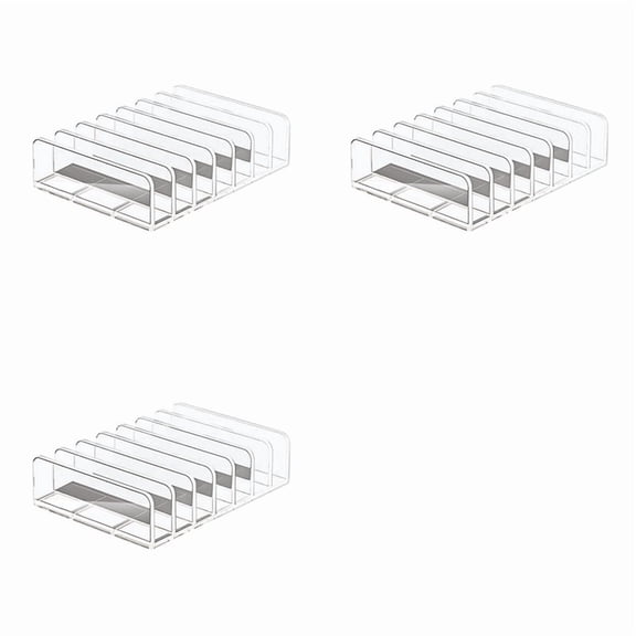 3X Acrylic CD/DVD Storage Rack Transparent Organizer Stand Display Holder for CD/DVD, Holds Multiple Discs