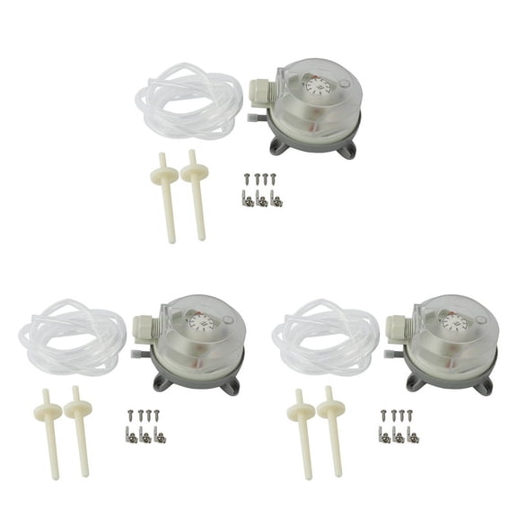 3X Air Differential Pressure Switch 50-500Pa Adjustable - Pressure Air Switch