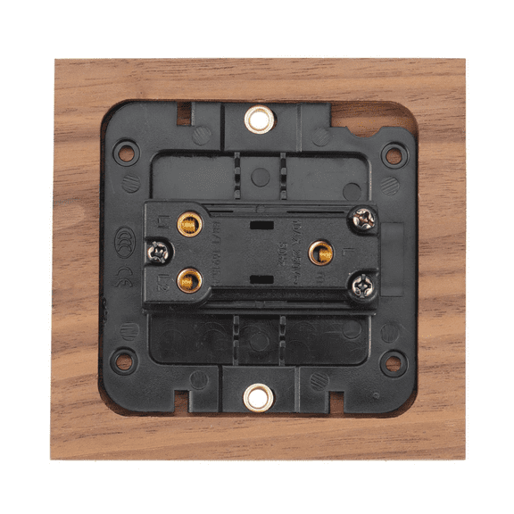 3X American Industrial Style Light Switch Socket, Solid Wood Brass Toggle Switch Plate, Antique Home Stay Switch(1)