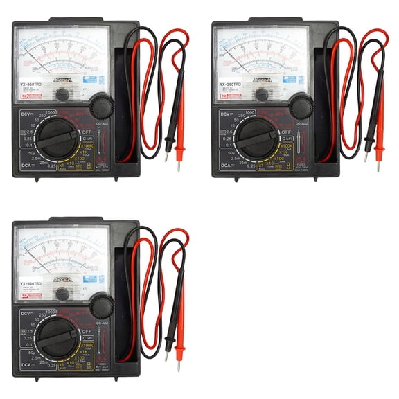 3X Analog Multimeter Tester Test Pen Voltage Current Tester DC 1000V Handheld Pointer Analog Meter Multimeter