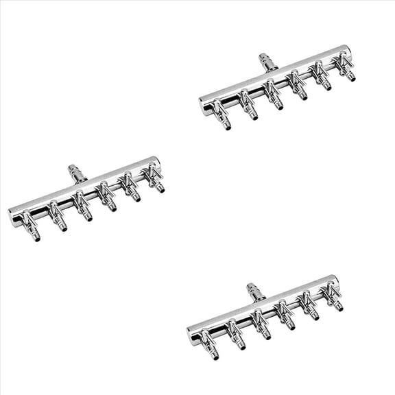 3X Aquarium Air Flow Splitter Fish Tank Control Valve Oxygen Distributor Pump Accessories 6 Way