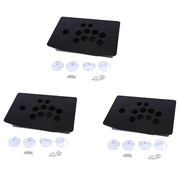3X Arcade Joystick Acrylic Panel Case for Game Machine DIY Can Be Installed Button Retro Video