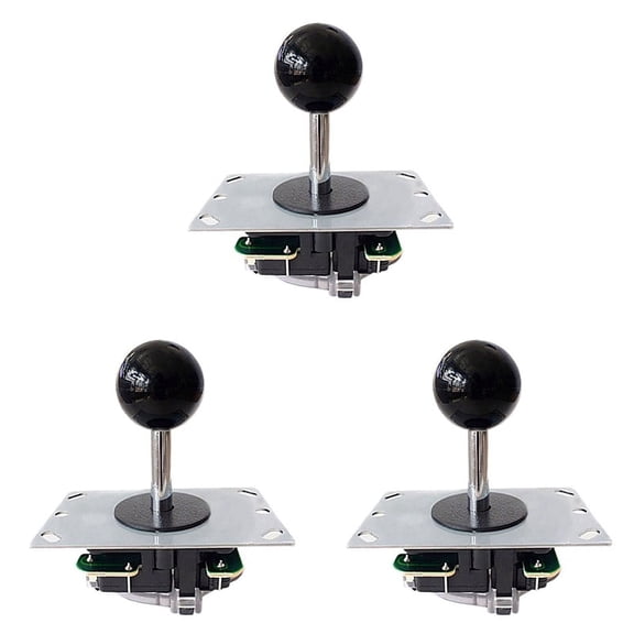 3X Arcade Joystick Controller Joystick Joystick with Circuit Board 5P Pin Without Light Joystick Game Console Handle I