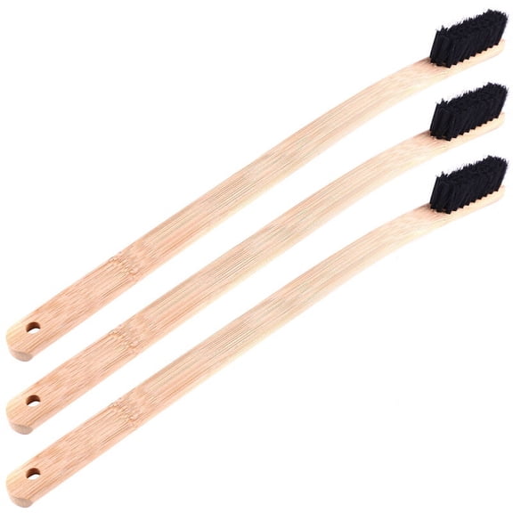 3X Auto Engine Cleaning Brush Car Rim Wheel Tire Cleaning Multi-Function Bamboo Handle Mane Brushes Car Wash Cleaning
