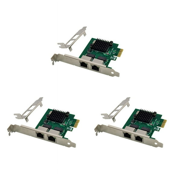3X BCM5718 Gigabit Server Network Card PCI Express X1 Dual Port Network Adapter Card Compatible with PXE VLAN
