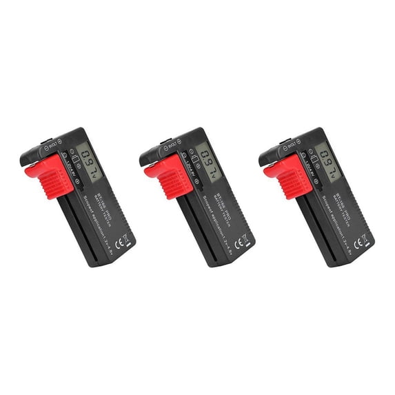 3X BT-168 PRO Battery Capacity Tester Digital Battery Checker Plastic Portable Cell Tester for AA 1.5V 9V