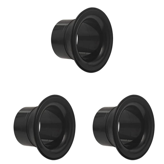 3X Drum Enhancer ABS Rubber Drum Kick Enhancer with Black Port Hole Protector,Mic Hole Drum Head,Black