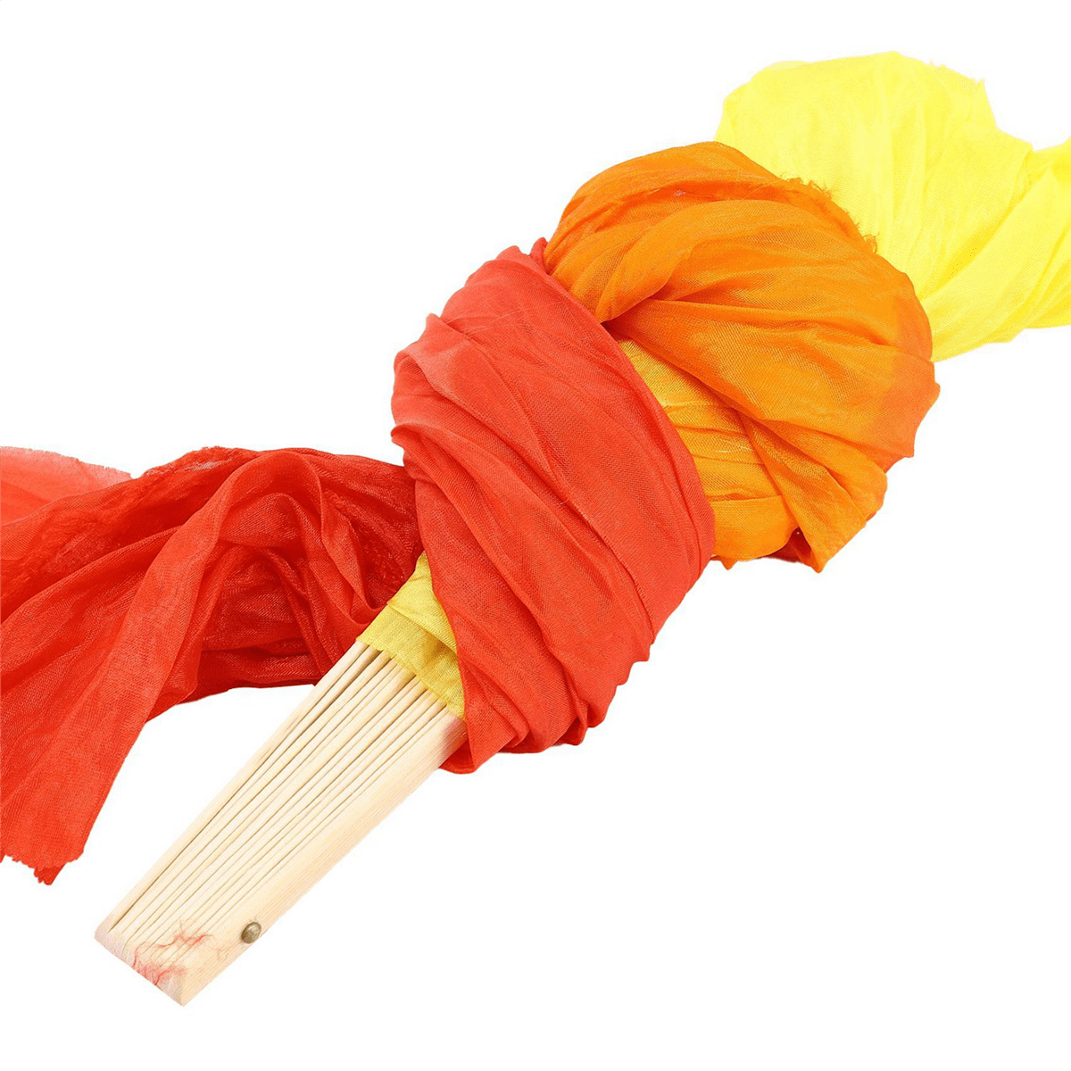 3X Beautiful Silk Three Color Gradient Flame Dance Fan Hand Folding ...