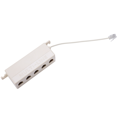 thumbnail image 1 of 3X Beige RJ11 6P4C Male Plug to 5 Ports 6P2C Female Socket Phone Line Splitter Adapter,3 x RJ11 Telephone Splitter,Beige, 1 of 8
