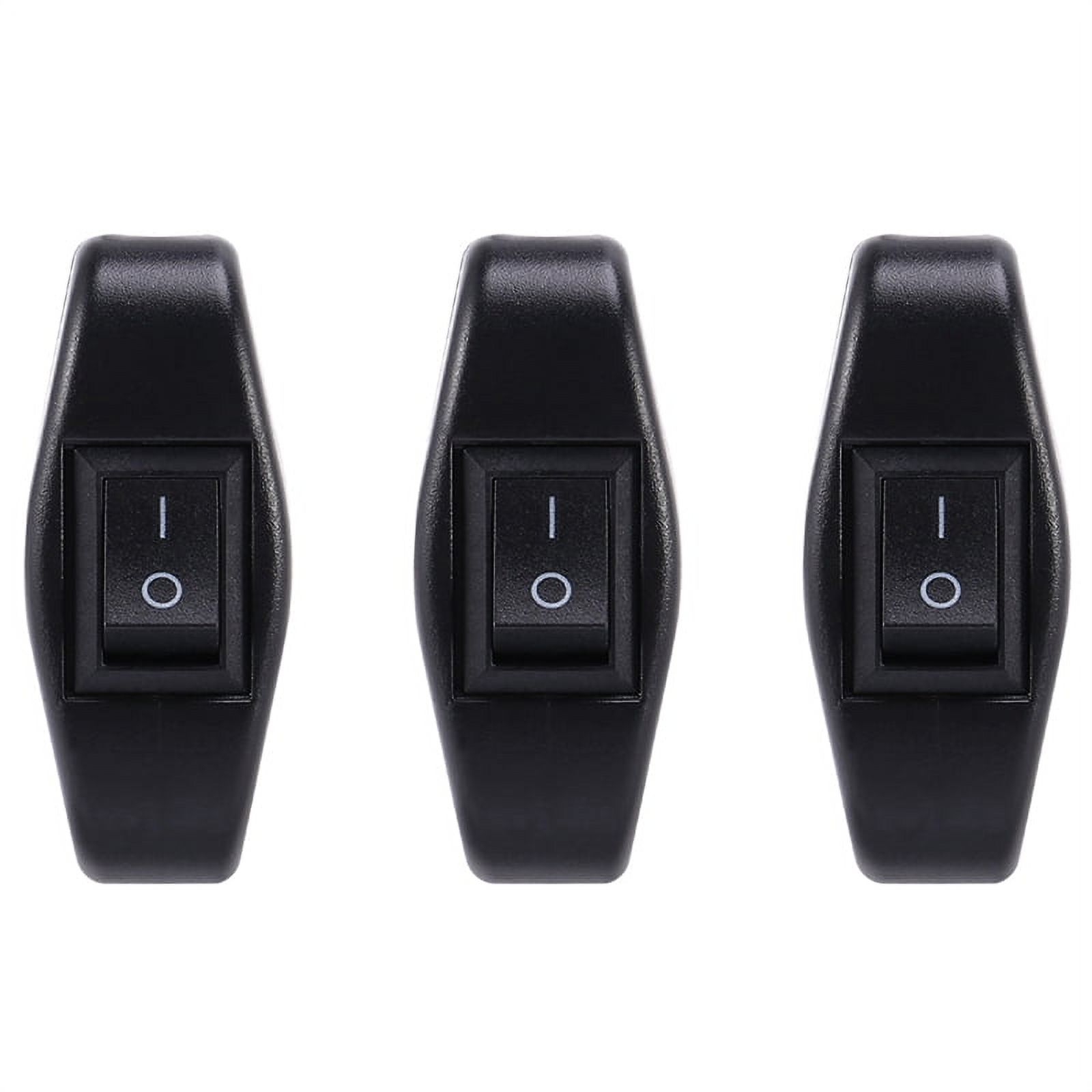 3X Black Bedroom on Off Button in Line Switch 6A/250VAC 10A/125VAC ...