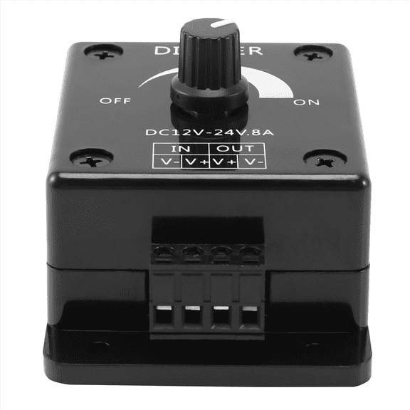 3X Black LED Dimmer Switch DC 12V 24V 8A Adjustable Brightness Lamp Bulb Strip Driver Single Color Light