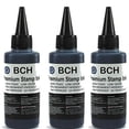 thumbnail image 1 of 3X Black Stamp Ink Refill by BCH - Premium Grade -2.5 oz (75 ml) Ink Per Bottle (7.5 oz / 225 ml Total), 1 of 1