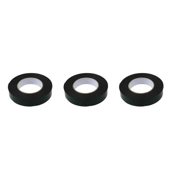 3X Black Super Strong Permanent Double Sided Self Adhesive Foam Car Trim Body Tape Width:25mm