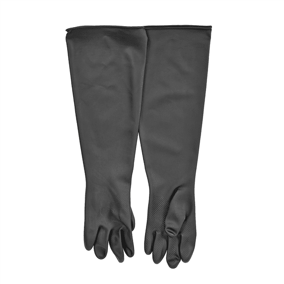 3X Blast Rubber Gloves for Sandblasting Sandblaster Sand Blast Cabinet Sandblasting Gloves SandBlaster Parts 60cm Black
