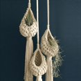 3X Boho Macrame Air Plant Hanger Tillandsia Hanging Basket Rope Holder