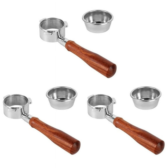 3X Bottomless Portafilter 54mm for Series and Espresso Machines, Portafilter with Filter Basket