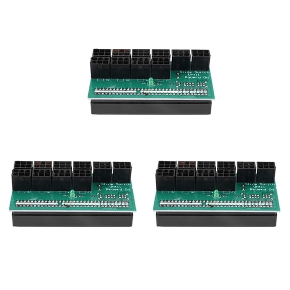 3X Breakout Board 1600W for ETH ZEC Mining Server Power Supply Adapter GPU PSU 10x6Pin Hub for BTC Mining