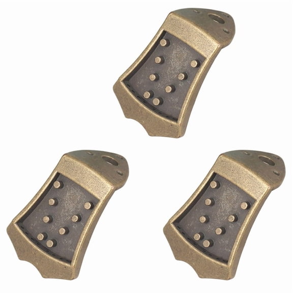 3X Bronze Metal Triangle Mandolin Tailpiece Parts for 8 String Arched Top Mandoline Replacement