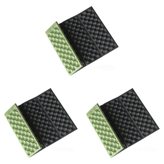 3X Camping Mats Folding Foam Mats Waterproof Sitting Carpet Seat Cushion for Outdoor Camping Picnic Park, Green